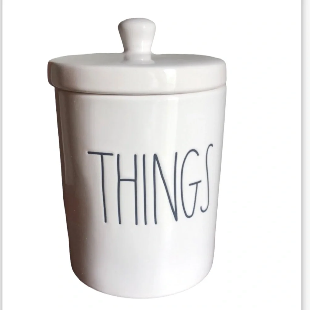 Rae Dunn Lidded THINGS Jar Home Decor